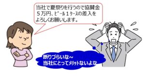 6不当な経済上の利益提供要請①夏祭りの協賛金